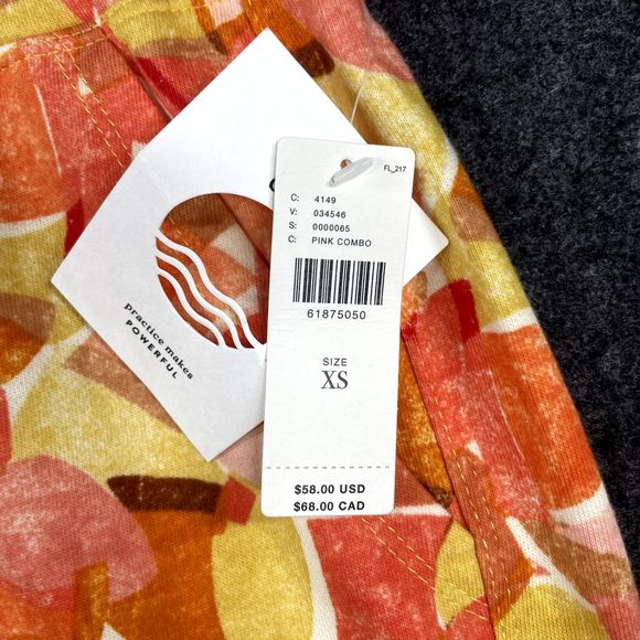 Daily Practice Anthropologie Shorts Women's Extra Small Orange Print Lounge - Picture 3 of 11